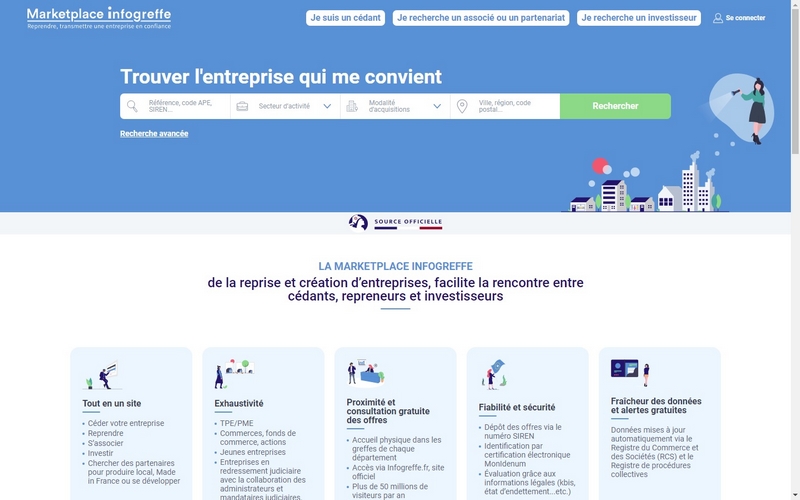 La transmission d'entreprise facilitée avec la Marketplace Infogreffe