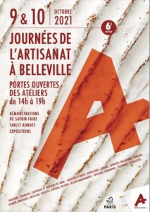 Journées de l'Artisanat de Belleville à Paris les 9 et 10 octobre